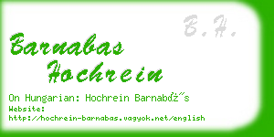 barnabas hochrein business card